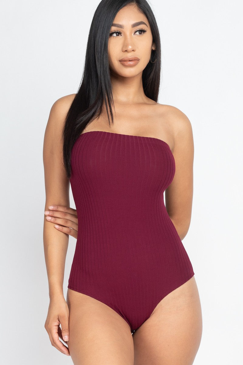 Tube Top Ribbed Bodysuit