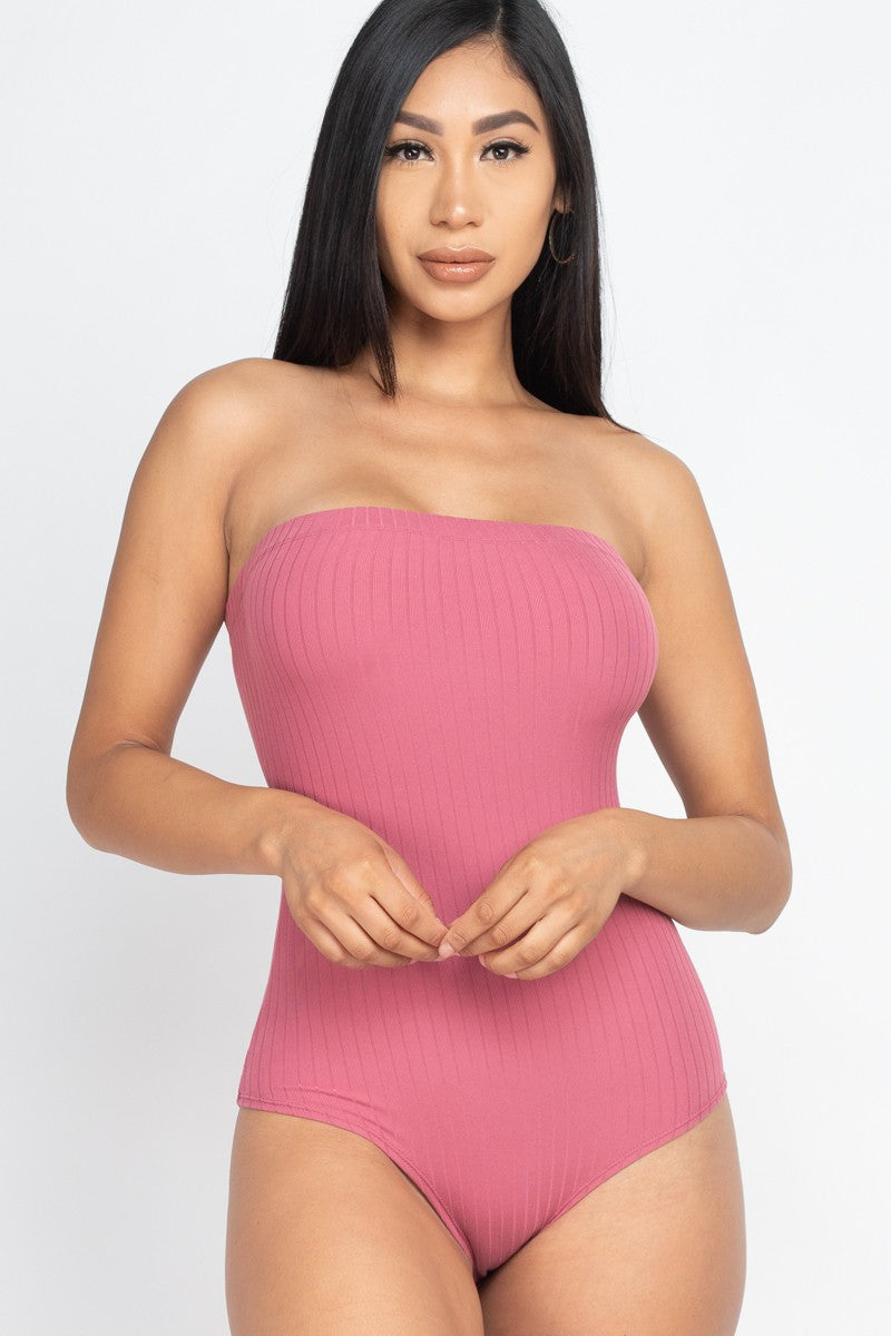 Tube Top Ribbed Bodysuit