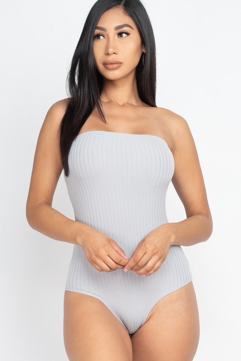 Tube Top Ribbed Bodysuit