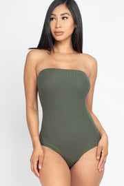 Tube Top Ribbed Bodysuit