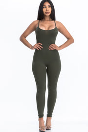 Solid Bodycon Cami Jumpsuit