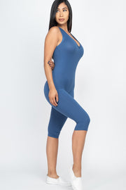 Racer Back Capri Jumpsuit