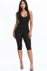 Racer Back Capri Jumpsuit