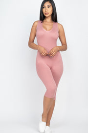 Racer Back Capri Jumpsuit