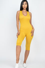 Racer Back Capri Jumpsuit