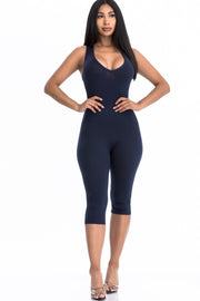 Racer Back Capri Jumpsuit