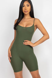 Ribbed Bodycon Romper