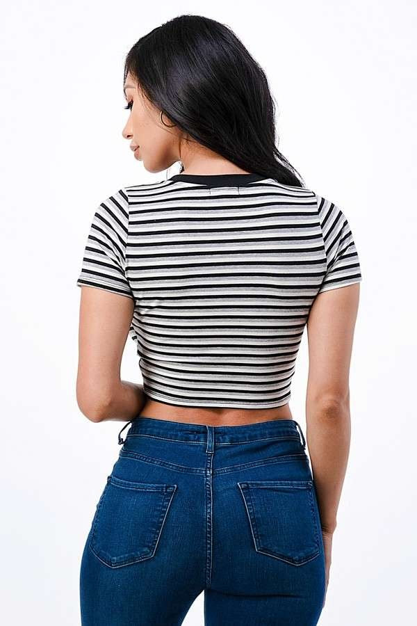 V NECK SHORT SLEEVE TOP