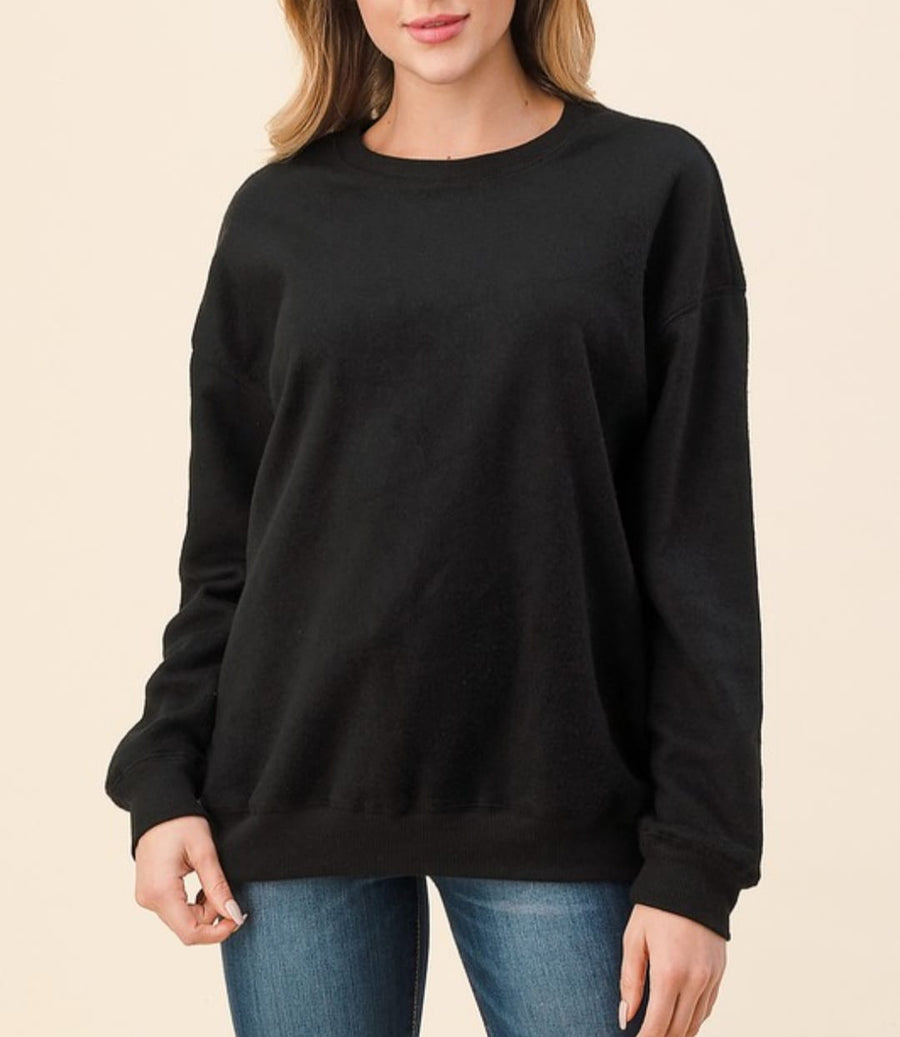 Polar Fleece Black Sweater