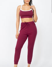 Active Life Crop Top & Jogger Pants Set