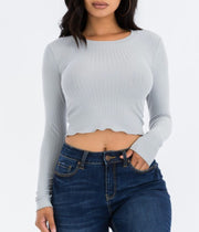 Simply Me Lettuce Edge Crop Top