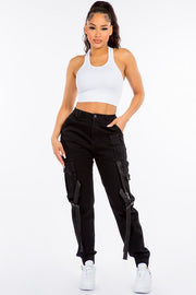 High Waist Cargo Style Joggers