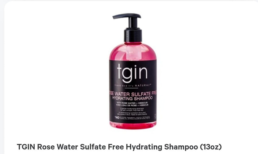 Tgin Rose Water Sulfate Free Hydrating Shampoo 13 oz