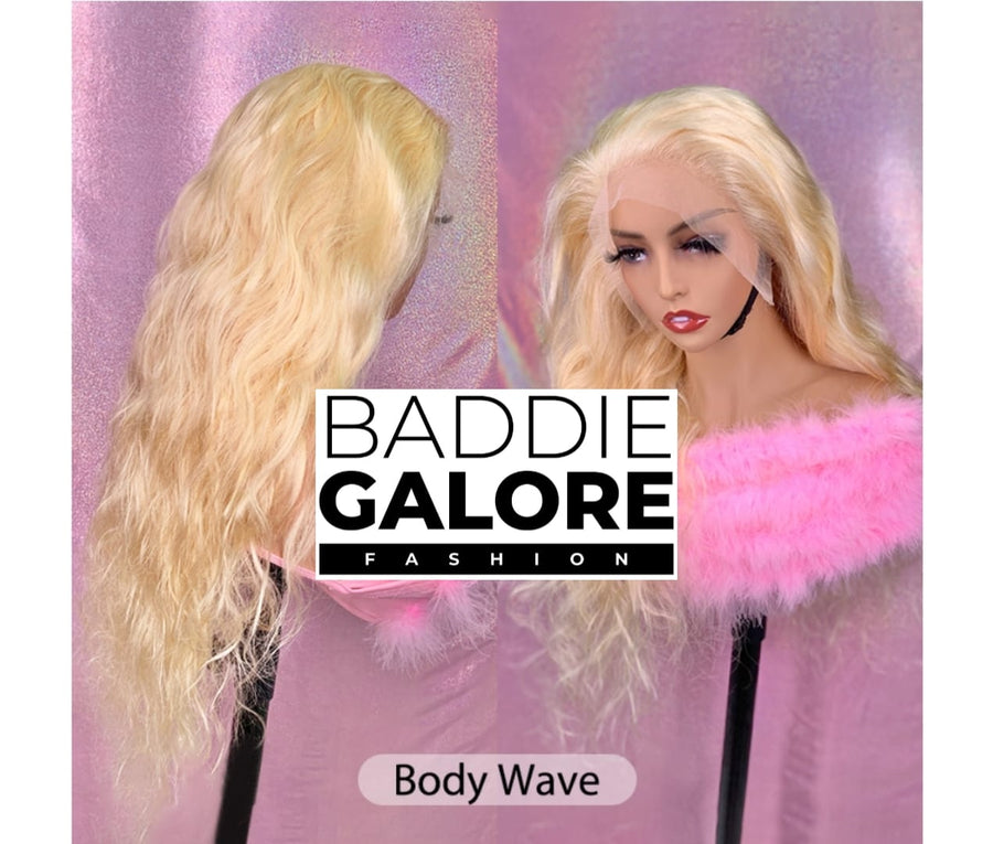 613 Blonde 28 Inch HD Lace Frontal Body Wave Human Hair Wigs