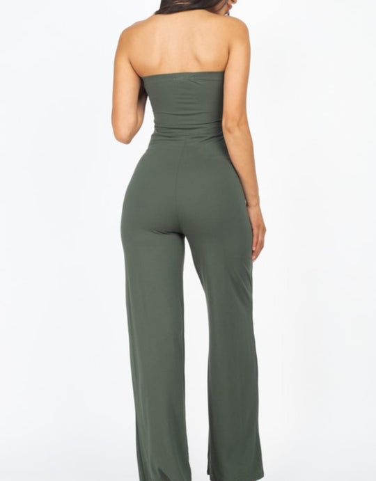 Empowering Wide Legged Sleeveless Solid Coloured Jumpsuits