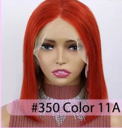 Mink Human Hair #350 Bob Wig 13x4 Transparent Lace 150% Density