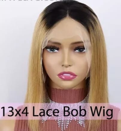 Mink 100% Human Hair #T1B/27 Bob Wigs