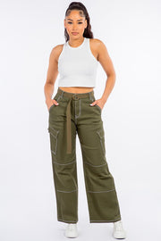 High Waist Wide Leg Carpenter Pants