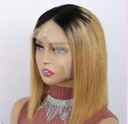 Mink 100% Human Hair #T1B/27 Bob Wigs