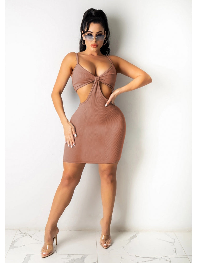 Own Style Hollowed Out Mini Dresses