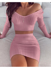 Verified Sexy Casual Two Piece Skirt Sets