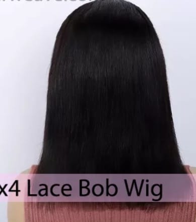 Mink Human #1B Bob Wig 13x4 Transparent Lace 150% Density