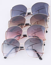 Elite Gold Rim Oversize Iconic Sunglasses