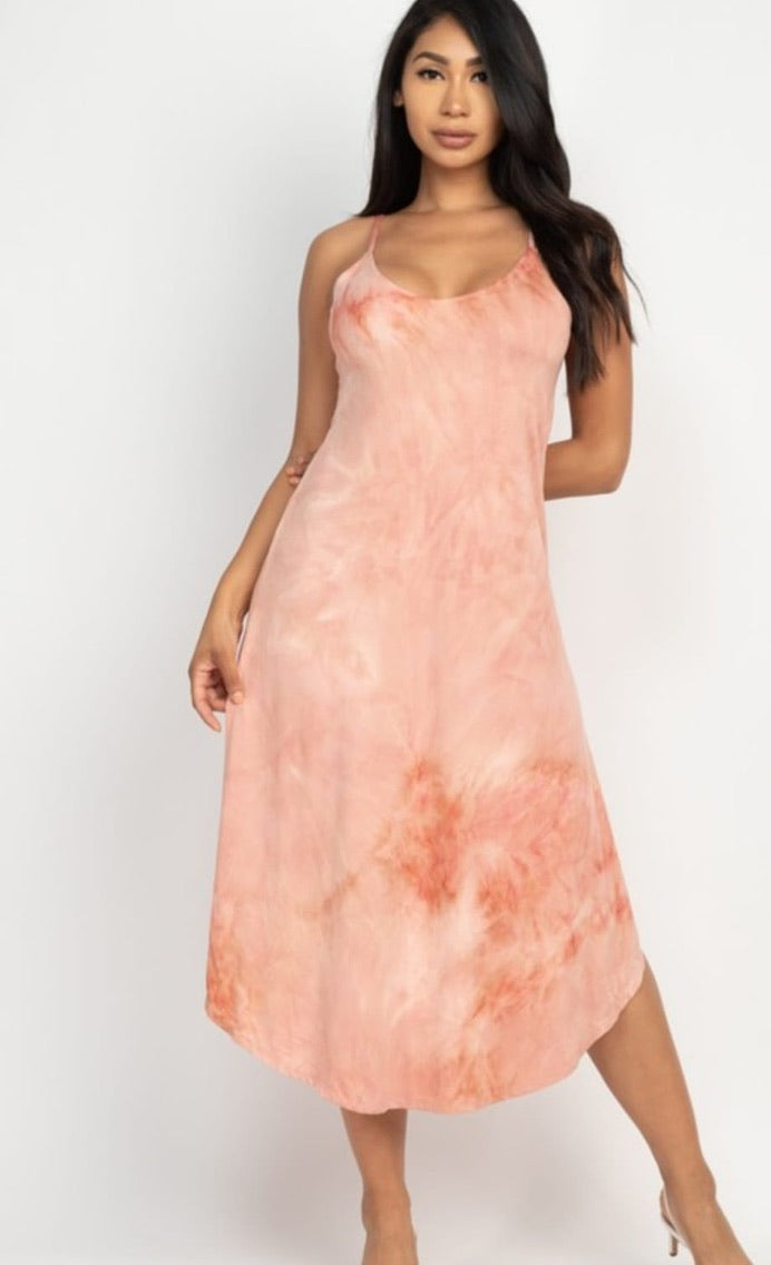 Tie-dye Round Hem Dresses