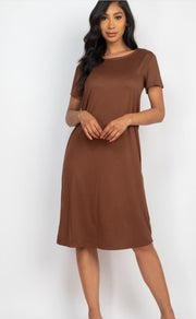 Short Sleeve Lounge Oversize Shirt Dress