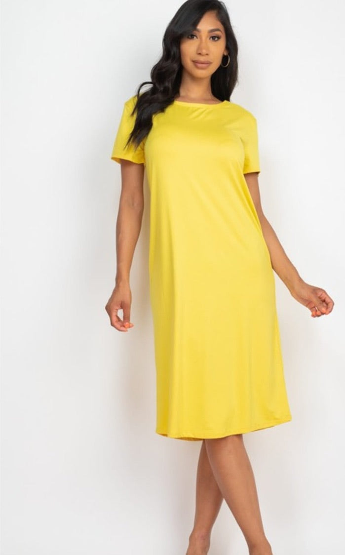 Short Sleeve Lounge Oversize Shirt Dress