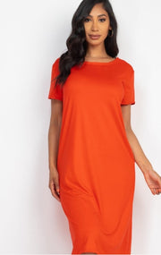 Short Sleeve Lounge Oversize Shirt Dress