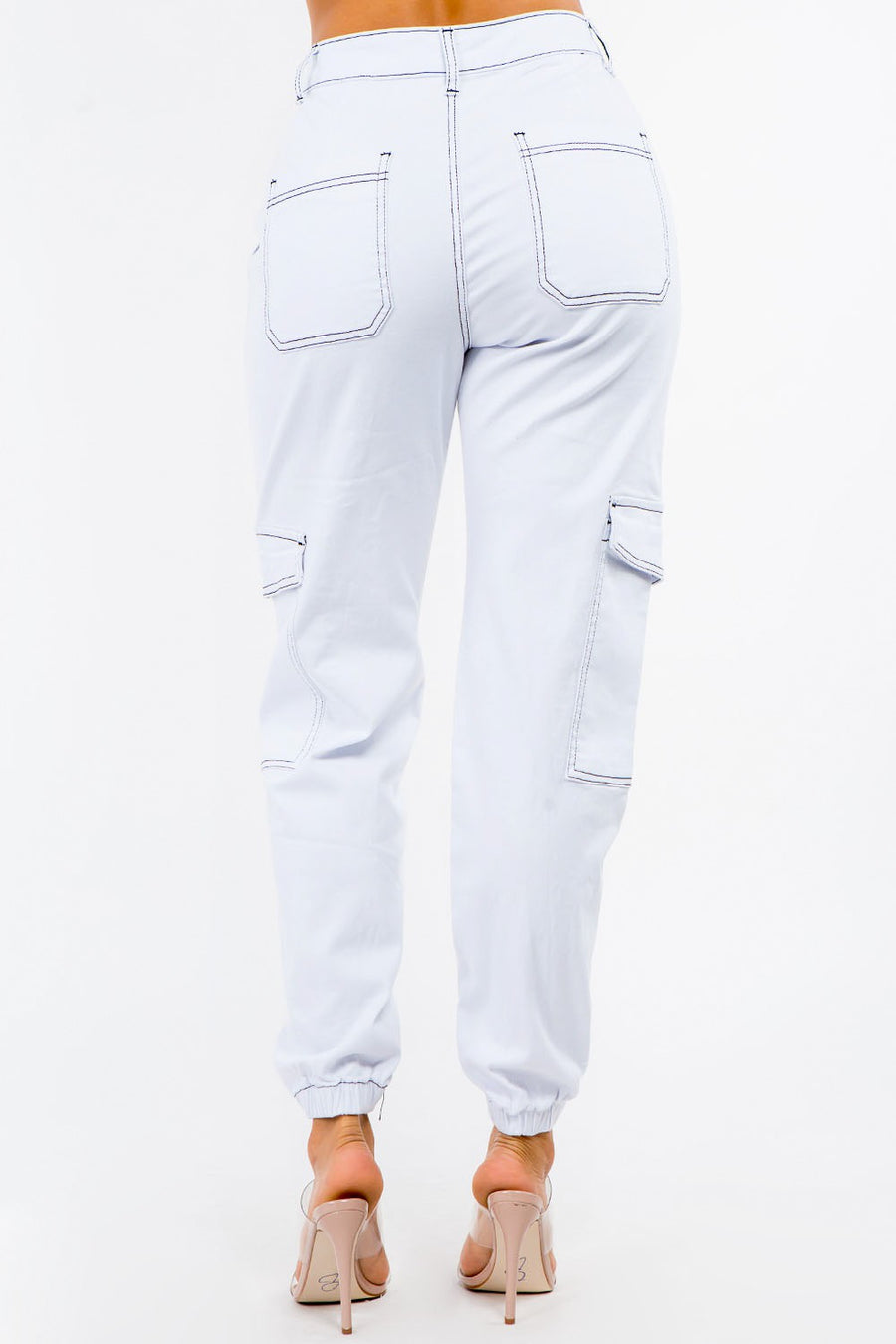 PLUS SIZE HIGH WAIST CARGO JOGGER PANTS