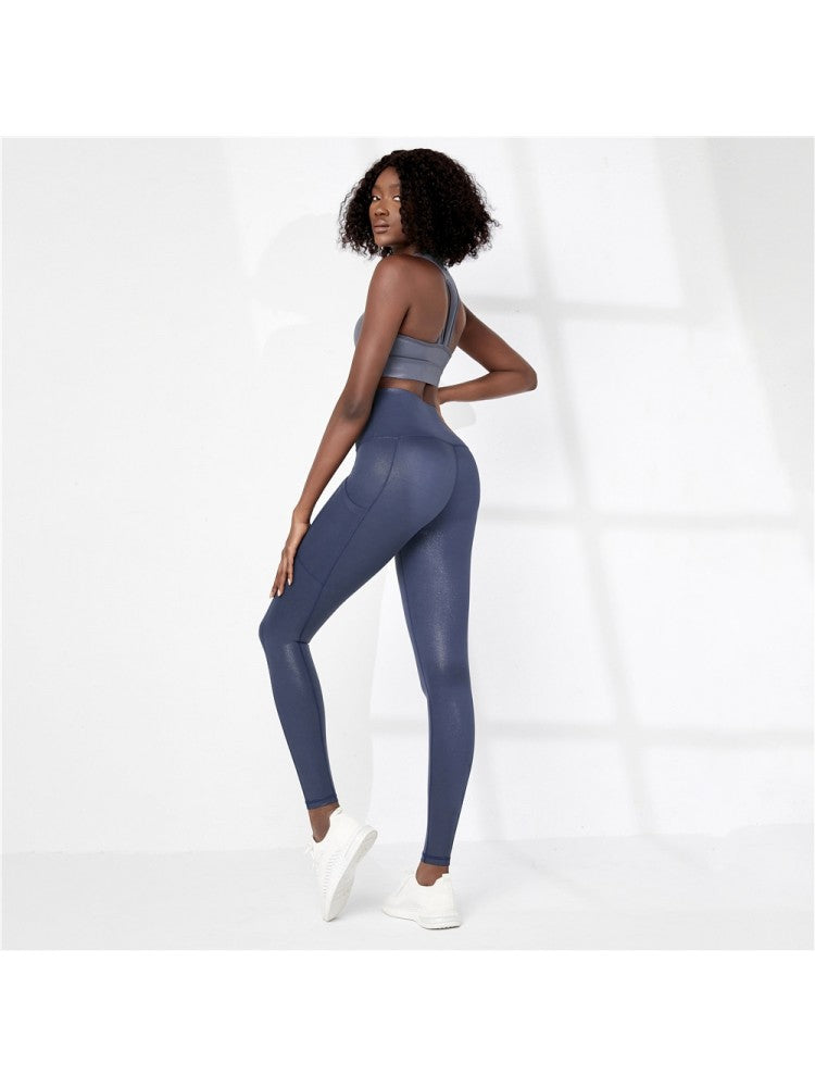 Solid High-waisted Fitness Yoga Pants