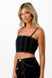 CROPPED CORSET SLEEVELESS TOP