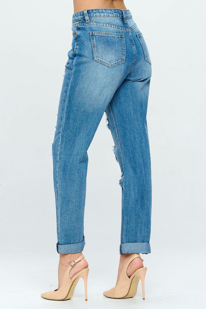 90s Rolled Cuff Mom Jeans