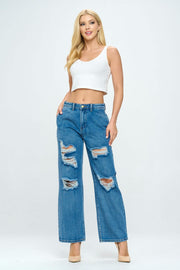 Vintage High Rise Wide Leg Mom Jeans