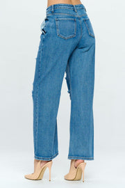 Vintage High Rise Wide Leg Mom Jeans