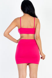 O-ring Crop Top & Mini Skirt Sets