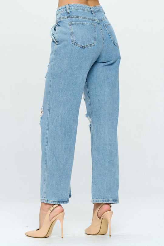 Vintage High Rise Wide Leg Mom Jeans