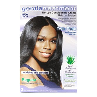 GENTLE TREATMENT No-Lye Conditioning Creme Twin Pack Relaxer Kit [Regular]