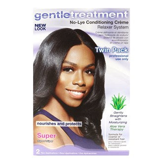 GENTLE TREATMENT No-Lye Conditioning Creme Twin Pack Relaxer Kit [Super]