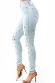 Holes High Waist Skinny Jeans