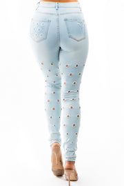 Holes High Waist Skinny Jeans