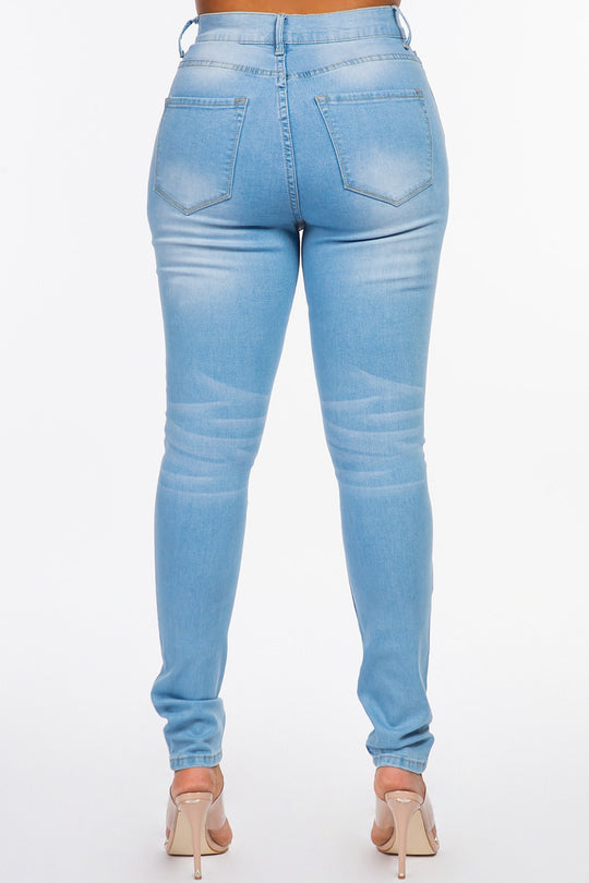 Seamed High Waisted Skinny Jeans