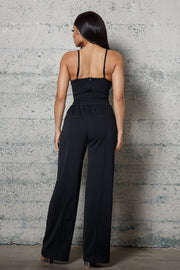 BUSTIER BODYSUITS W/ ELASTIC WAIST WIDE LEG PANTS