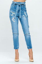 High Waist Ankle Jeans