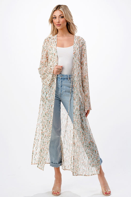 Flattering Kimono PRINTED LONG DUSTER