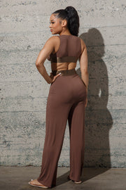 Essence V Neck Wide Leg Jumpsuits