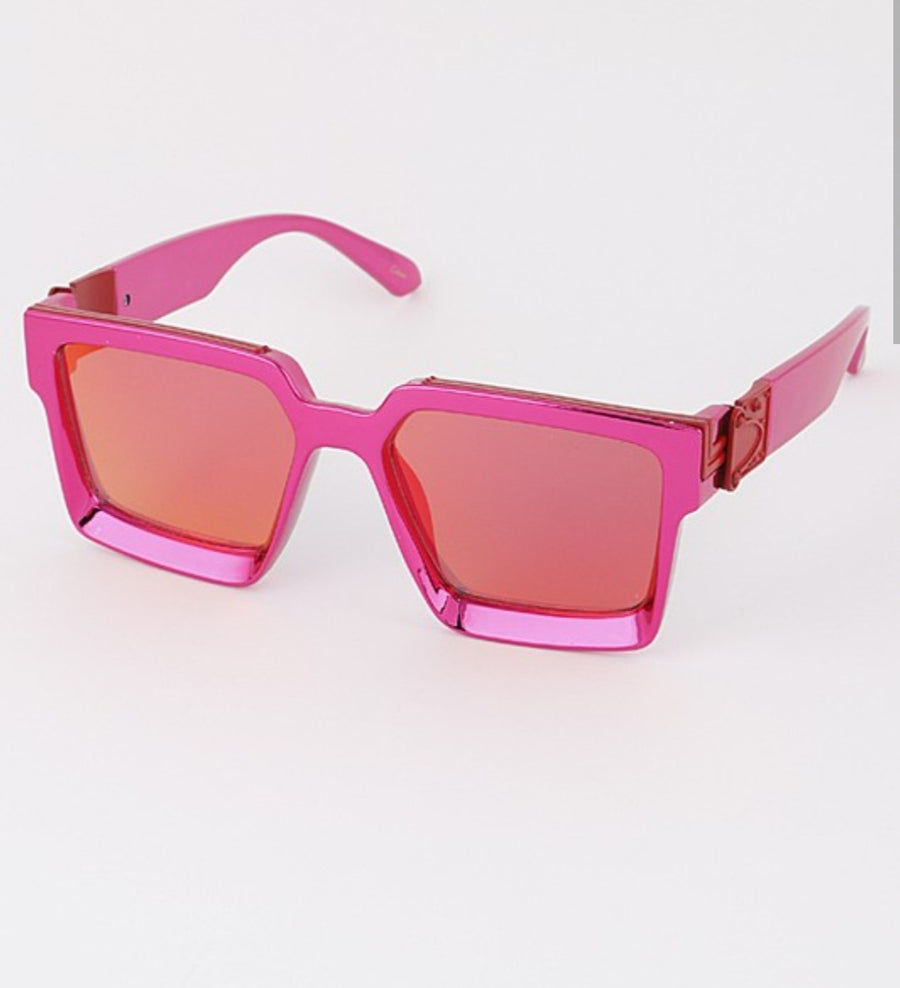 Show Stopper Chrome Mirror Iconic Square Sunglasses