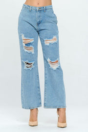 Vintage High Rise Wide Leg Mom Jeans